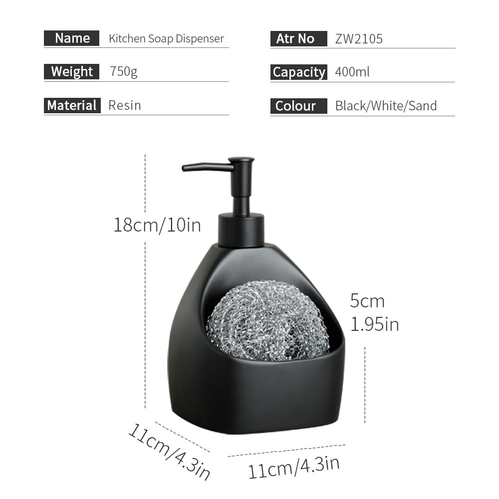 Wilis Soap Dispenser With Sponge Compartment