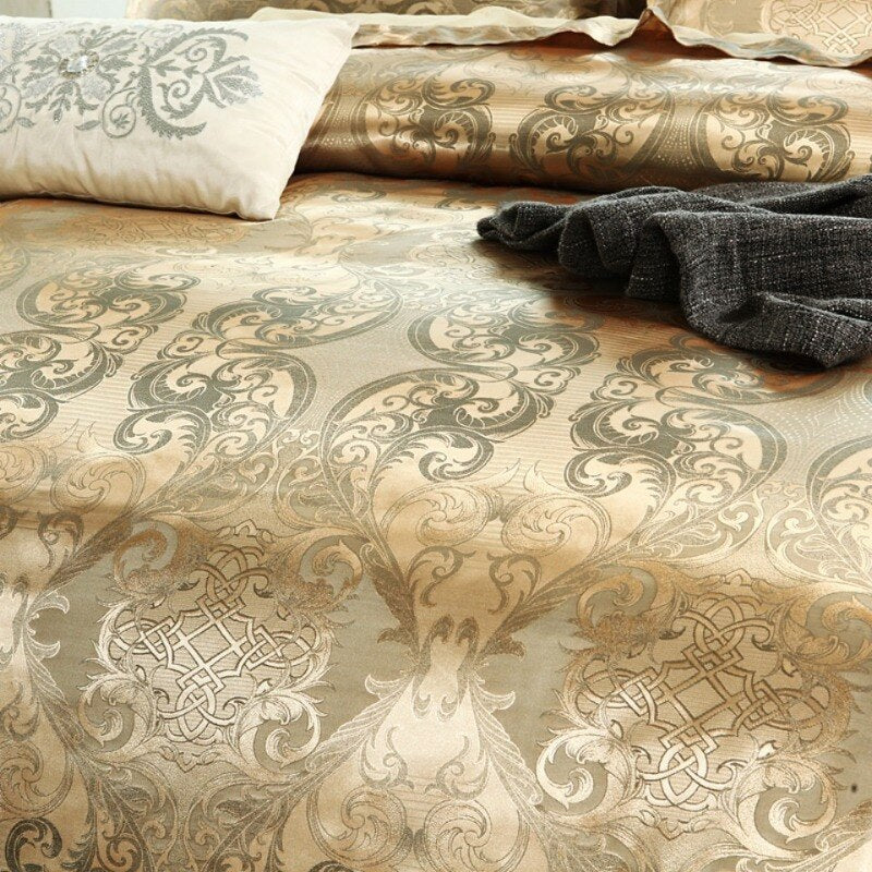 Bedding Set King Size Duvet Cover  Linen Queen Comforter Bed Gold Quilt Cover