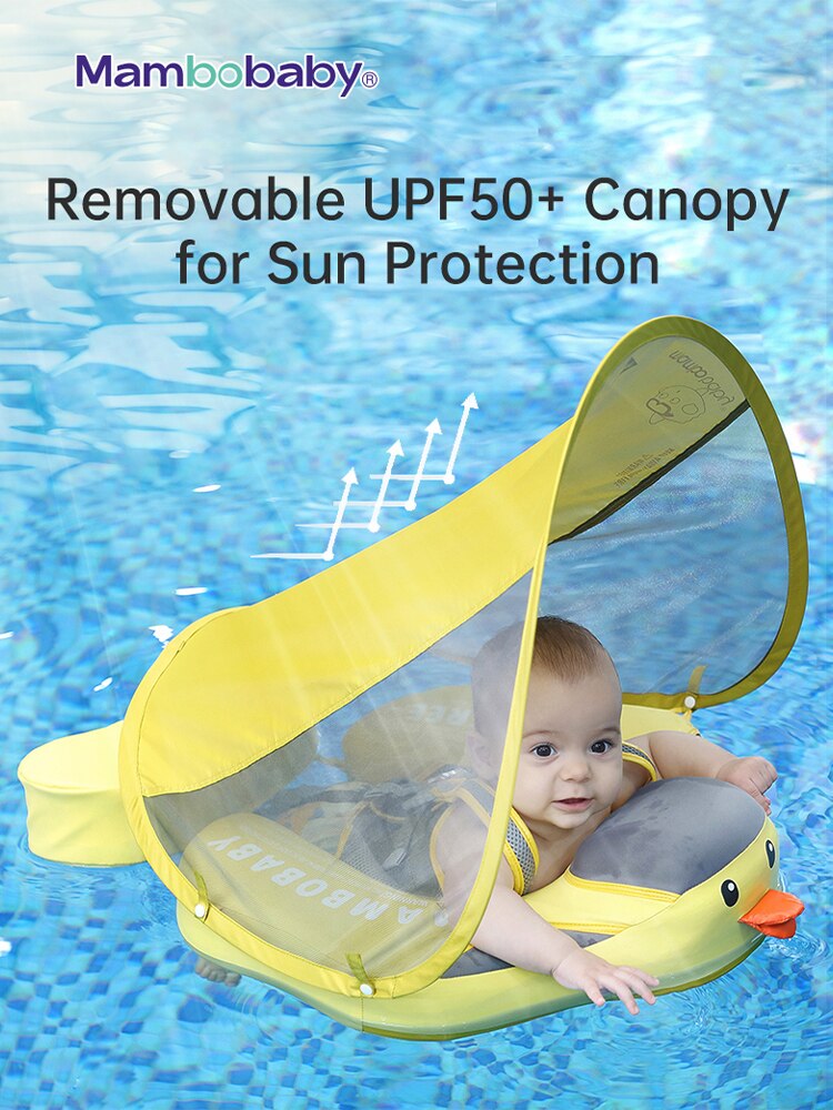 MAMBO™ NON-INFLATABLE DUCK UNDERARM FLOAT SWIM TRAINER WITH UPF50+ CANOPY