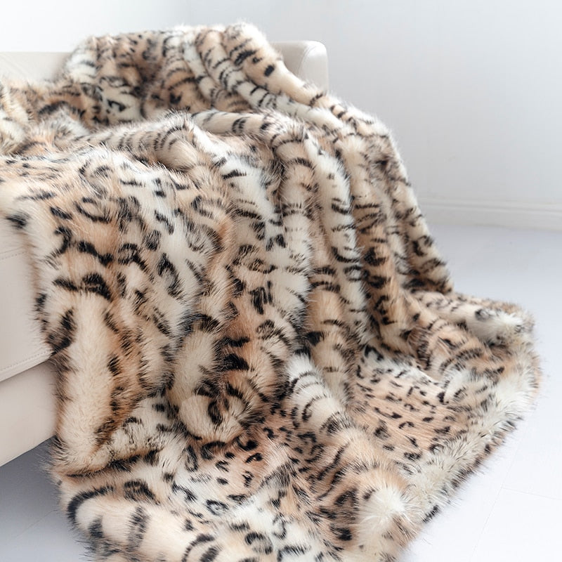 Faux Leopard Throw