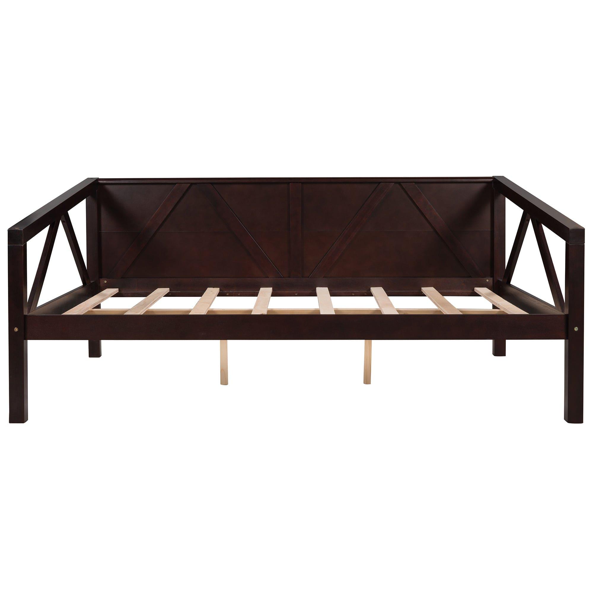 Shop Full size Daybed, Wood Slat Support, Espresso Mademoiselle Home Decor