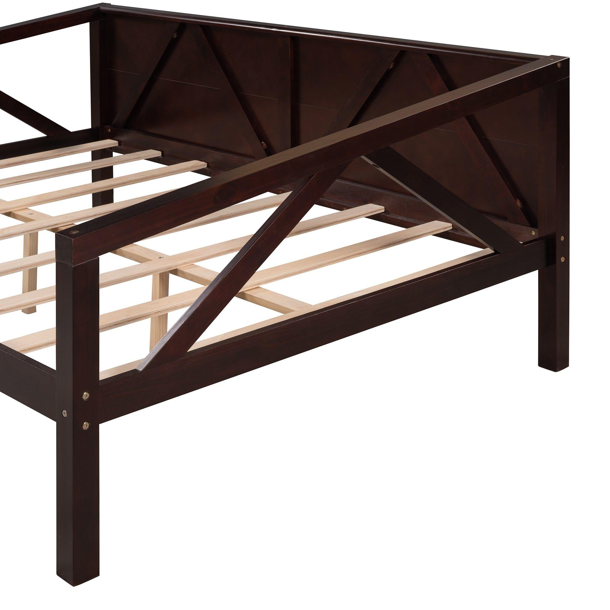 Shop Full size Daybed, Wood Slat Support, Espresso Mademoiselle Home Decor