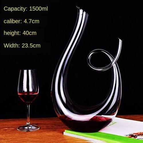 Shop 0 Snake decanter1500ml Crystal High Grade 1500ml Spiral 6-shaped Wine Decanter Gift Box Harp Swan Decanter Creative Wine Separator Mademoiselle Home Decor