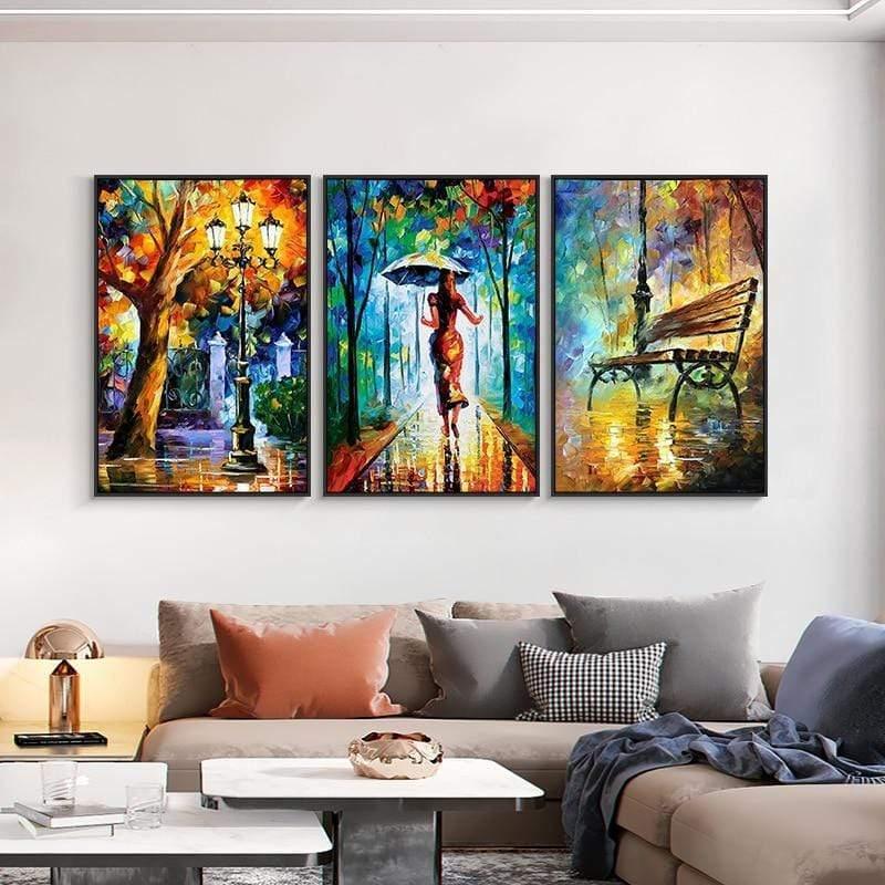 Shop 0 Abstract Landscape Wall Art Canvas Paintings Posters and Prints Forest Street Rainy Pictures for Living Rome Home Cuadros Decor Mademoiselle Home Decor