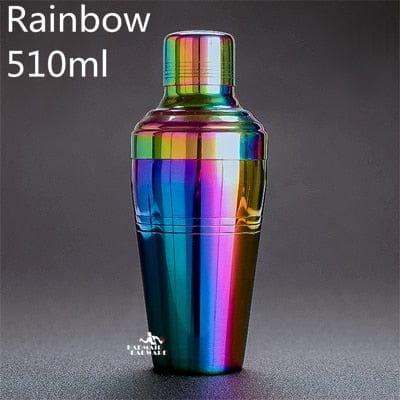 Shop 0 Rainbow 510ml Carven 510ml Stainless Steel Cocktail Boston Bar Shaker Japanese Style Mademoiselle Home Decor