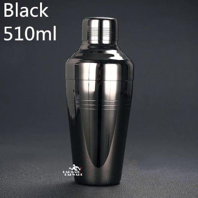 Shop 0 Black 510ml Carven 510ml Stainless Steel Cocktail Boston Bar Shaker Japanese Style Mademoiselle Home Decor