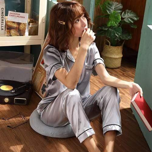 Shop 200001904 Gray / S Amano Pjs Set Mademoiselle Home Decor