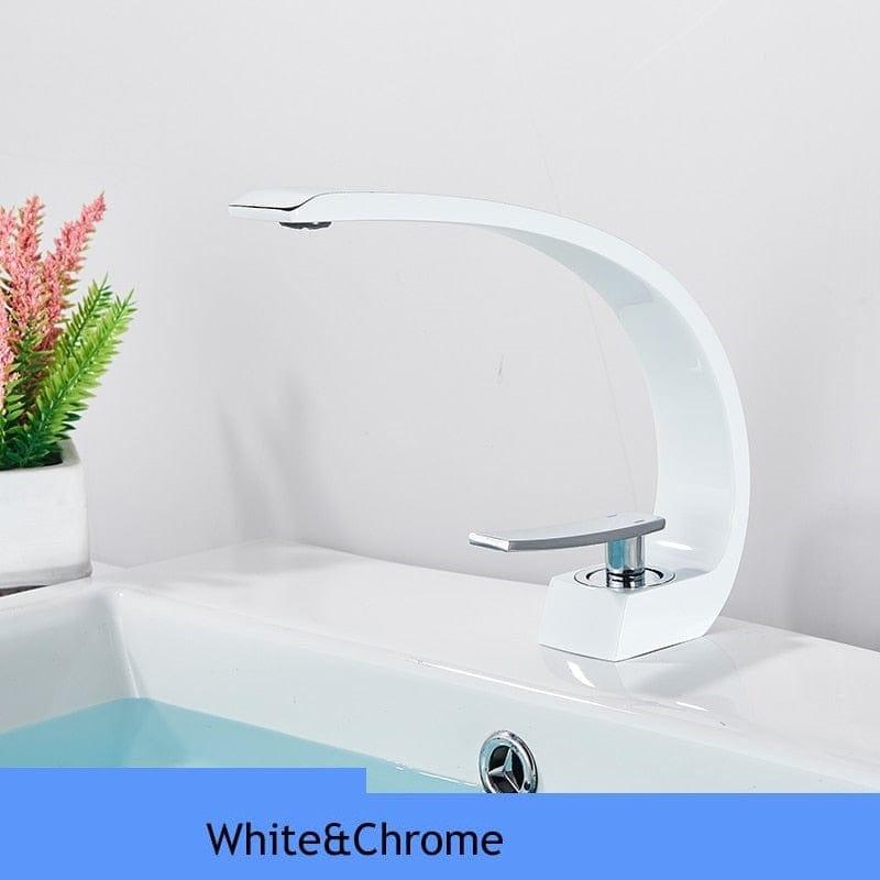 Shop 0 White Chrome Aosta Faucet Mademoiselle Home Decor