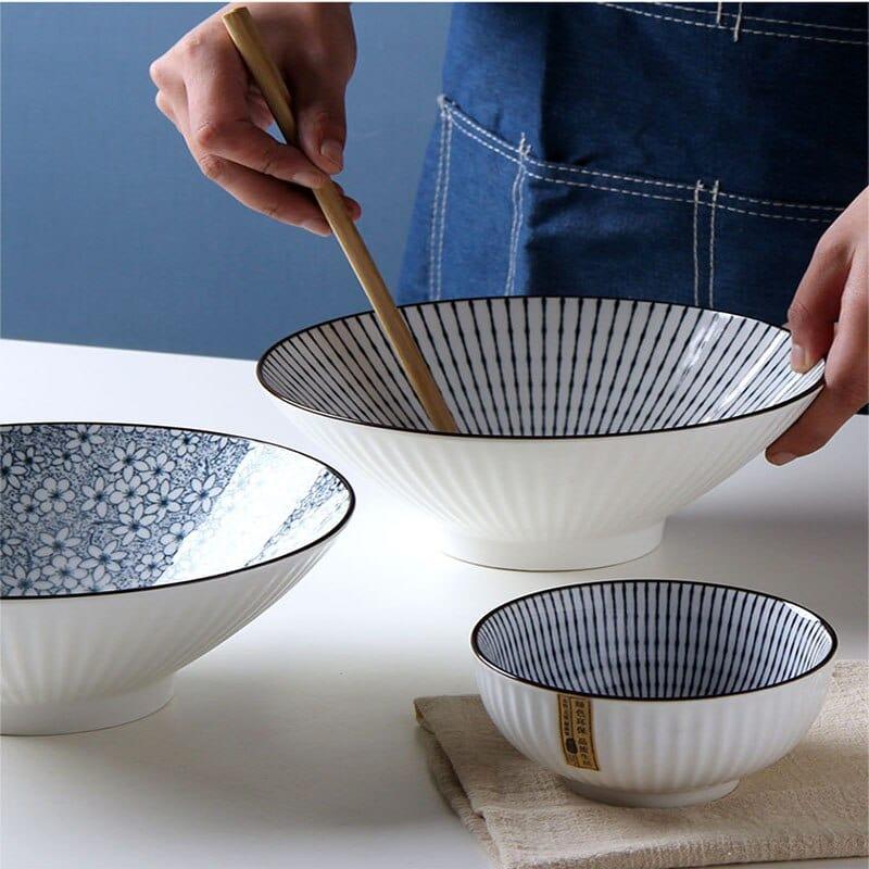 Shop 0 4 Japanese Noodle Bowl Creative Internet Celebrity Tableware Ceramic  Large Bamboo Hat 2022 New Home Mademoiselle Home Decor