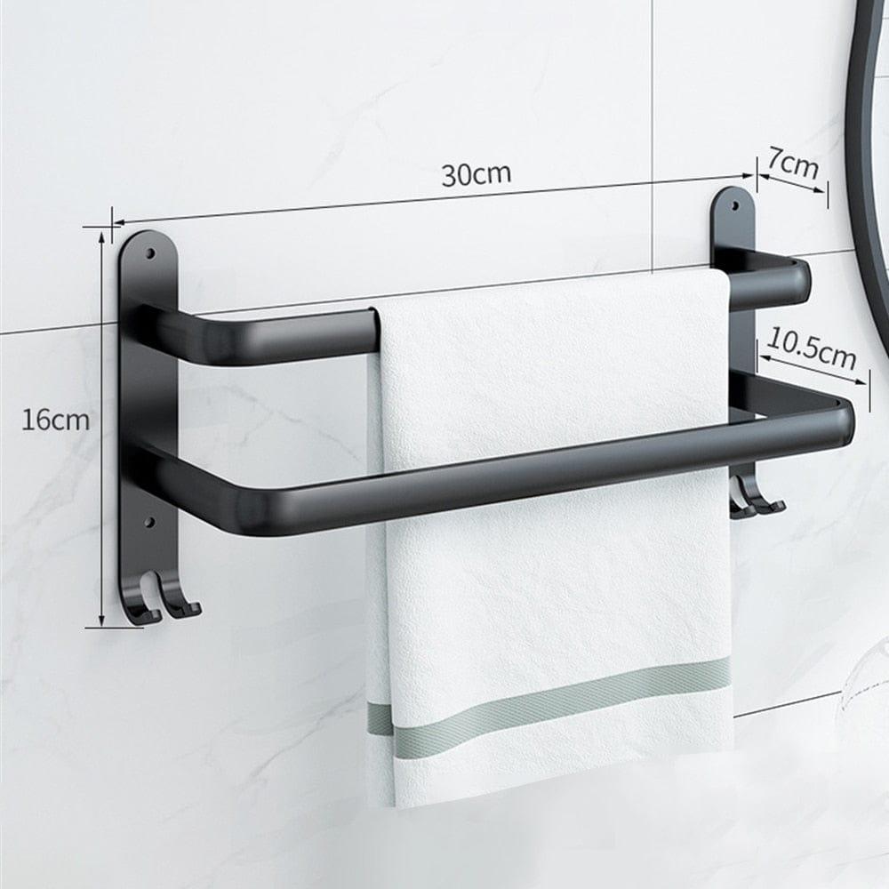 Shop 0 Double 30cm Ares Bathroom Towel Rack Mademoiselle Home Decor