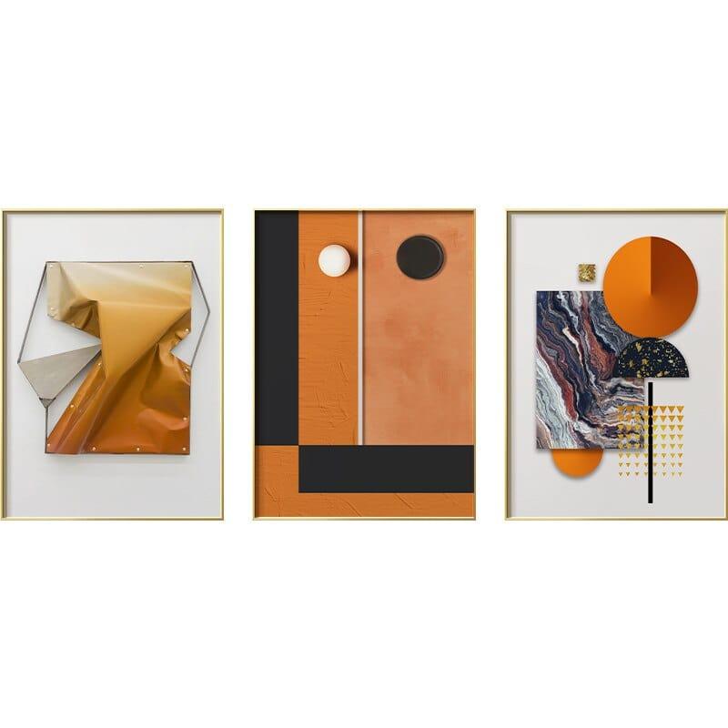 Shop 0 Abstract Orange geometric Canvas Painting for Living Room Bedroom Poster and Print Modern Luxury Wall Home Decoration Art Poster Mademoiselle Home Decor