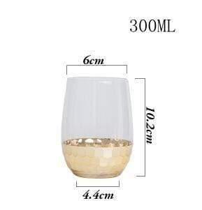 Shop Glass Regular / Gold Atrix Glass Cup Mademoiselle Home Decor