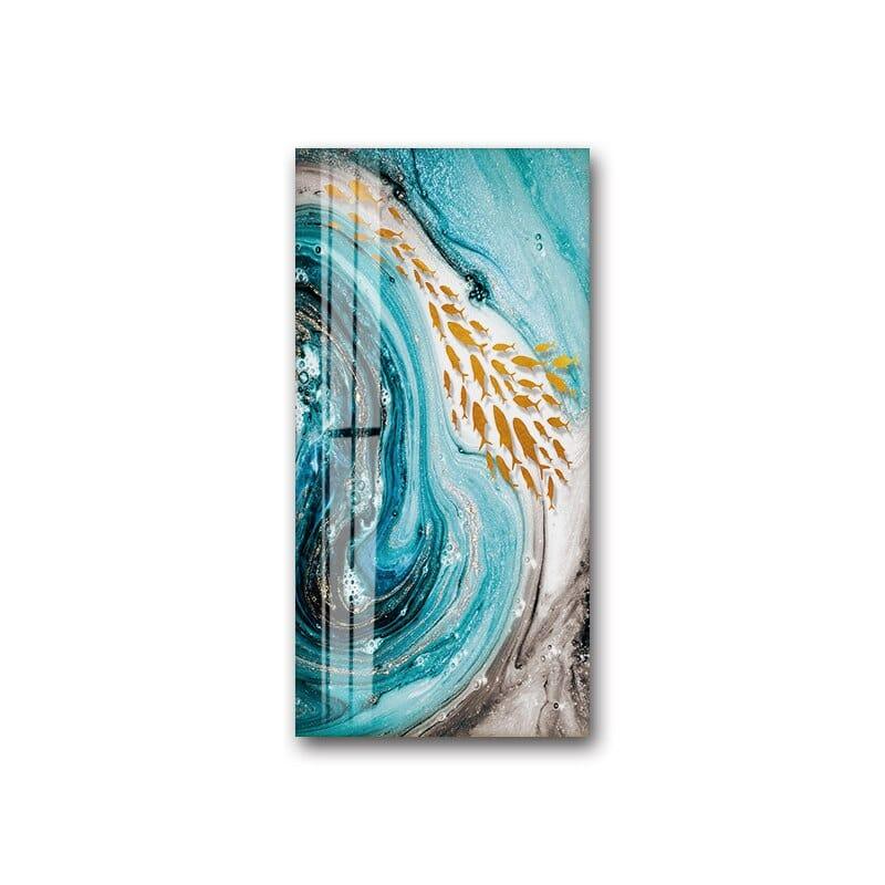 Shop 0 A / 20X40cm No Frame Modern Abstract Paintings Canvas Golden Fish Wall Art Poster and Print Pictures Nordic Bedroom Home Living Room Decoration Large Mademoiselle Home Decor