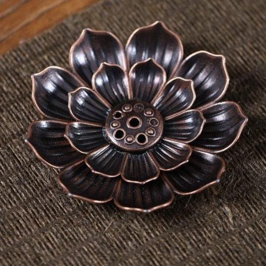 Shop 0 a-small Alloy Incense Burner Stick Holder Buddhism Lotus Line Incense Plate Sandalwood Coil Base Temples Yoga Studios Home Decoration Mademoiselle Home Decor