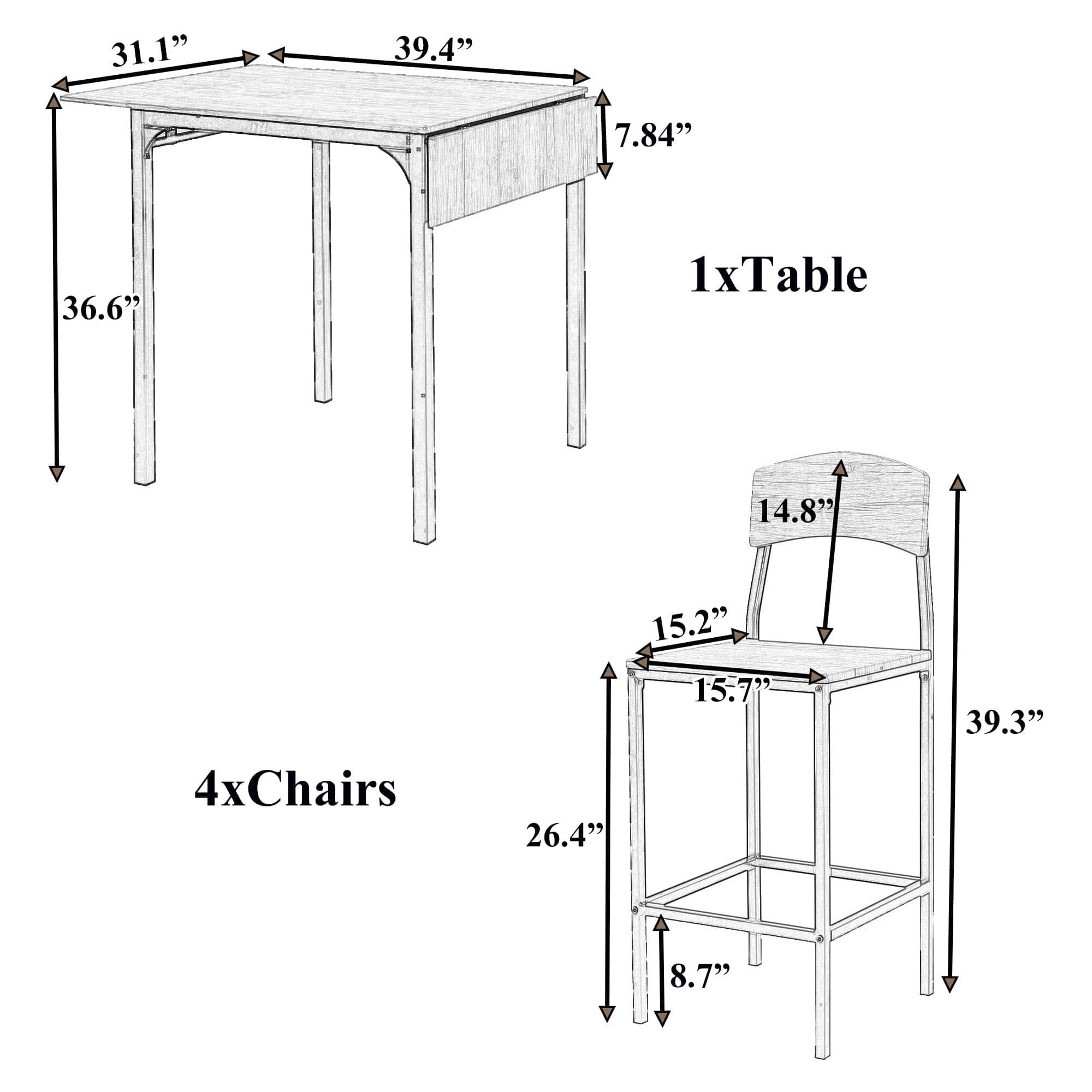 Shop Barcelona 4 Seater Dining Table Set Mademoiselle Home Decor