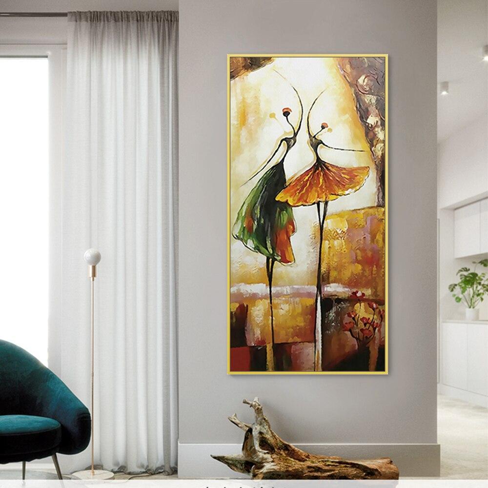 Shop 0 Texture Thick Handmade Abstract Figure Oil Painting On Canvas Wall Art Picture Hand Painted Dancing Girl Oil Painting Unframed Mademoiselle Home Decor