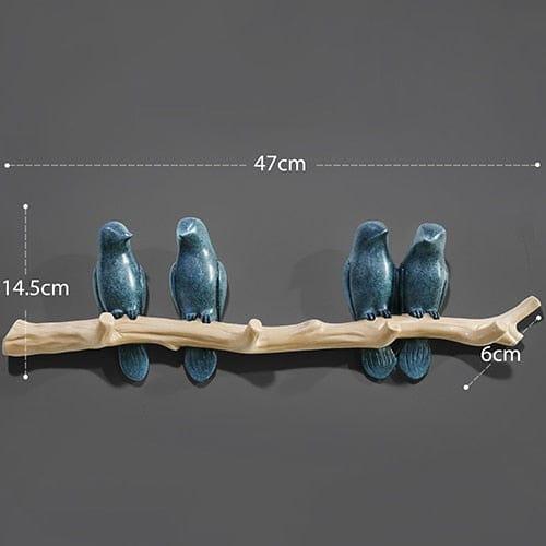 Shop 0 Texture blue 4 bird2 / China Wall Decorations Home Accessories Living Room Hanger Resin Bird hanger key kitchen Coat Clothes Towel Hooks Hat Handbag Holder Mademoiselle Home Decor