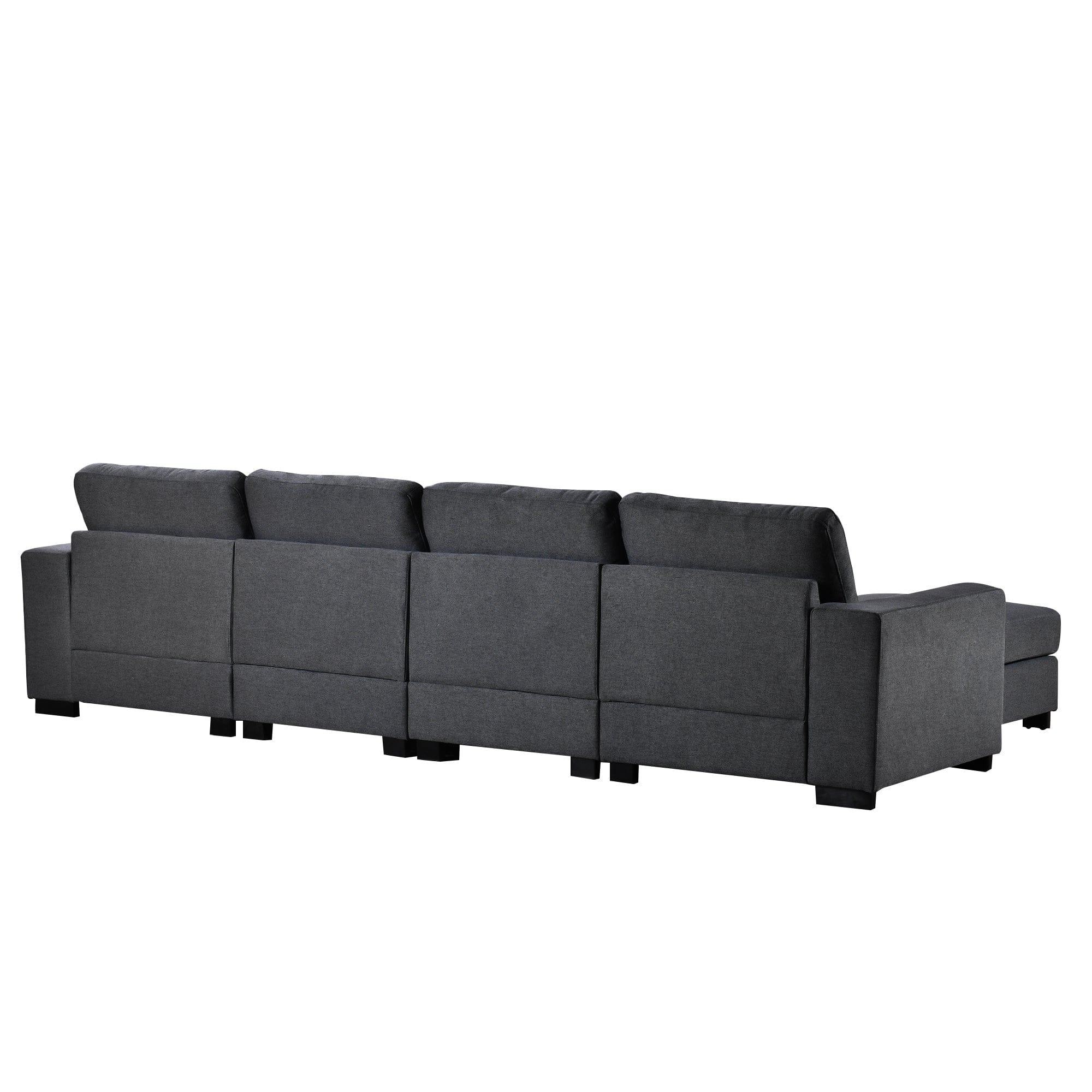 Shop U_STYLE 3 Pieces U shaped Sofa with Removable Ottomans Mademoiselle Home Decor