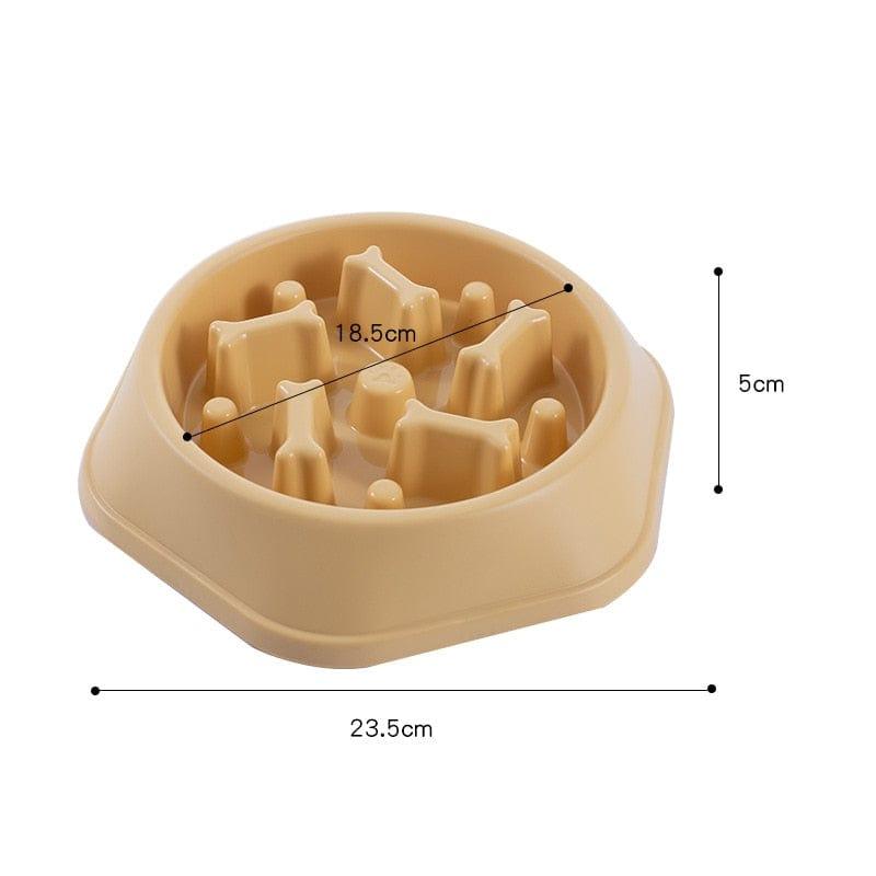 Shop 0 Yellow Pet Dog Bowl Dog Slow Feeder Bowl Puppy Cat Slow Eating Dish Bowl Anti-Gulping Food Plate Feeding Dog Cat Food Bowl Pet Supplies Mademoiselle Home Decor