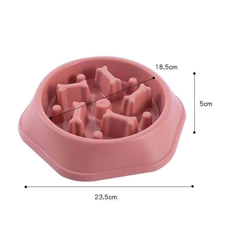 Shop 0 Pink Pet Dog Bowl Dog Slow Feeder Bowl Puppy Cat Slow Eating Dish Bowl Anti-Gulping Food Plate Feeding Dog Cat Food Bowl Pet Supplies Mademoiselle Home Decor