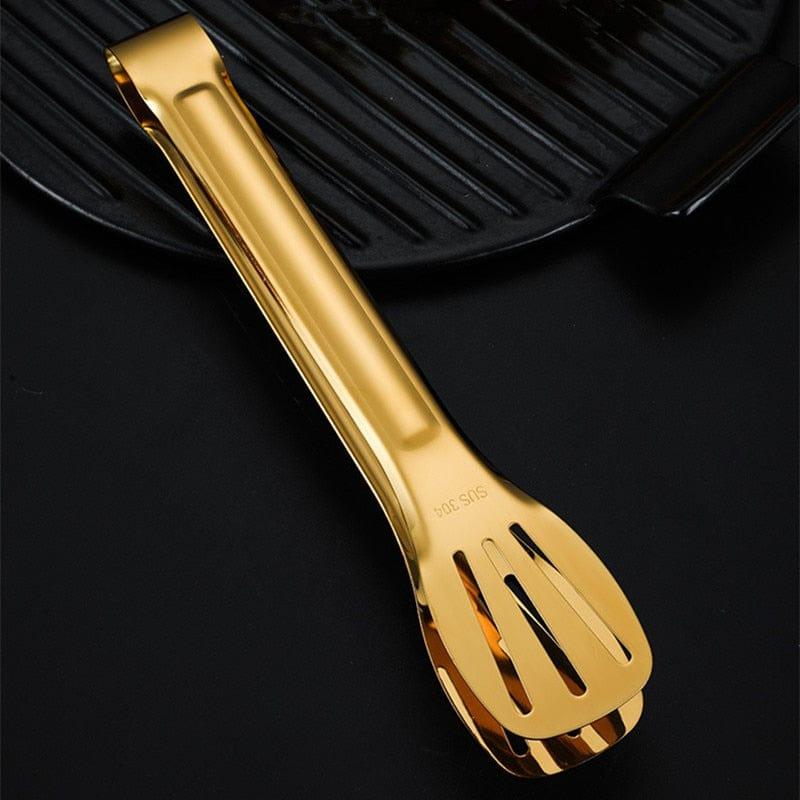 Shop 0 18-Styles Gold BBQ Food Tongs Steak Clip Stainless Steel Hollow Cake Bread Grill Clamp Cooking Utensils Kitchen Accessories Mademoiselle Home Decor