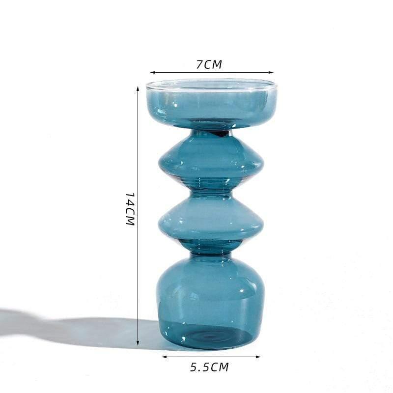 Shop 0 Oceanblue DiamondV Canaria Glass Vases Mademoiselle Home Decor