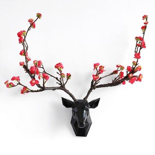 Shop 0 Black L 1 Resin Deer Head 3d Wall Decor Resin Statue Decoration Accessories Living Room Wall Statue Sculpture Mordern Art Animal Head Mademoiselle Home Decor