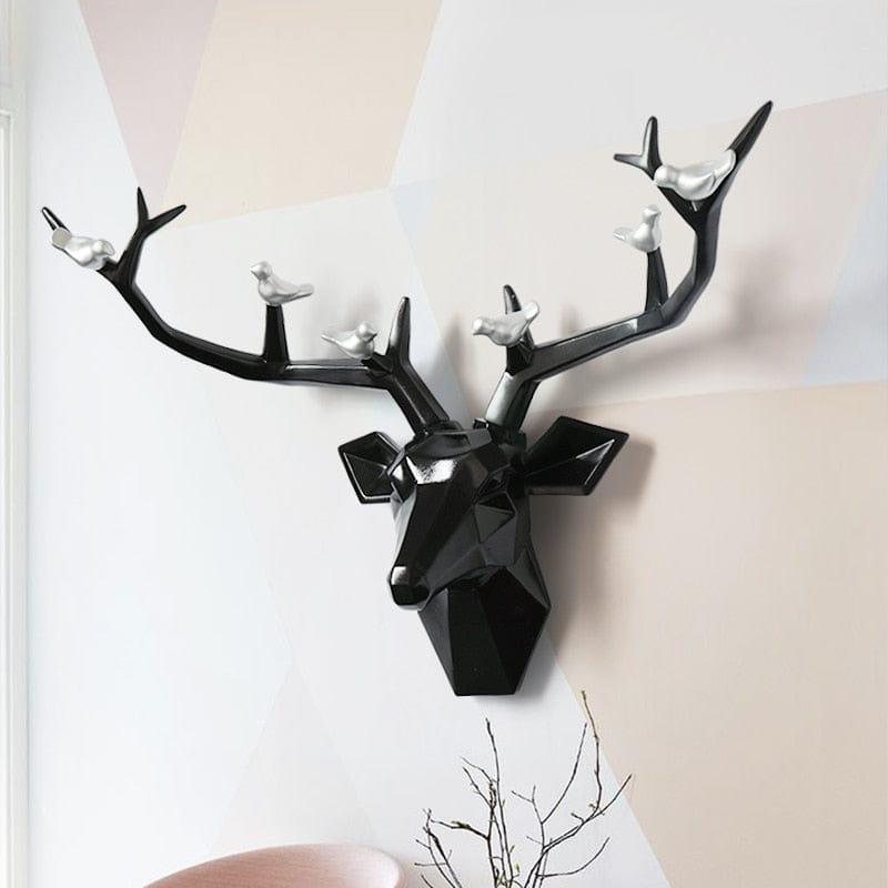 Shop 0 Resin Deer Head 3d Wall Decor Resin Statue Decoration Accessories Living Room Wall Statue Sculpture Mordern Art Animal Head Mademoiselle Home Decor