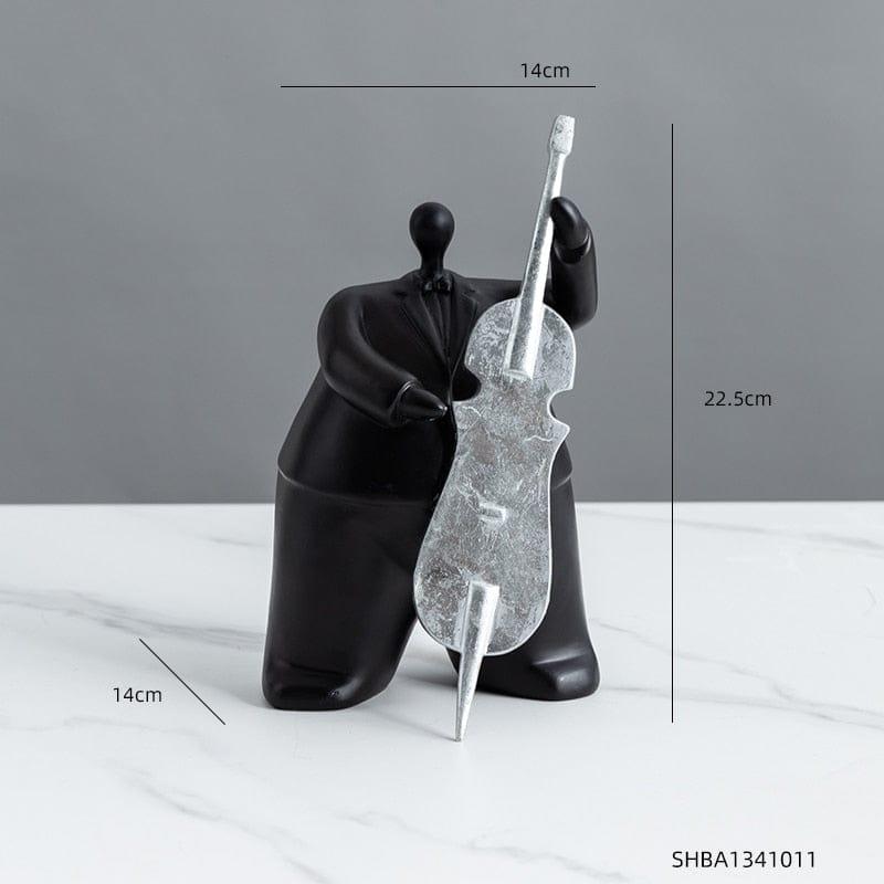 Shop 0 Play the cello Modern Creative Musician Sculpture figure Resin Model Nordic Home decor Living Room Decoration Sculpture Modern Art Gift Mademoiselle Home Decor