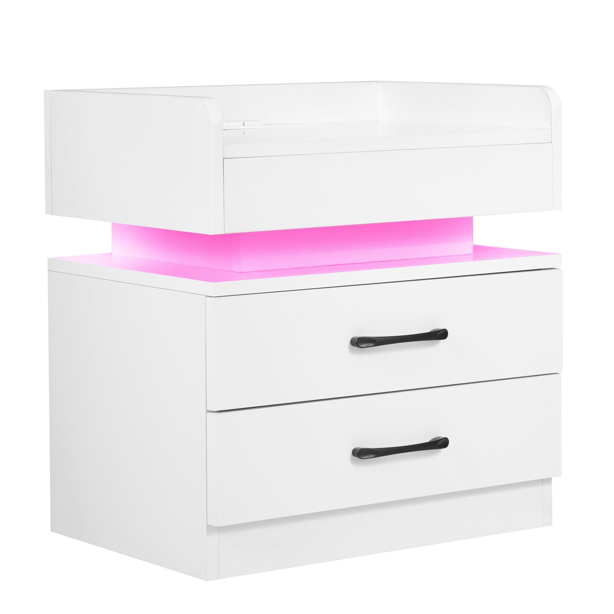 Shop Chamarel LED Smart Bedside Table Mademoiselle Home Decor