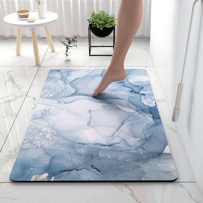 Shop 0 3 / 50x80cm Bathroom Rugs Soft Diatomaceous Earth Floor Mat Super Absorbent Toilet Carpet Door Foot Mats Bath Non-slip Rubber Shower Rug Pad Mademoiselle Home Decor