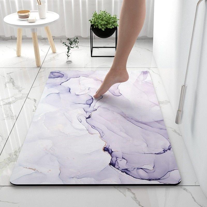 Shop 0 4 / 50x80cm Bathroom Rugs Soft Diatomaceous Earth Floor Mat Super Absorbent Toilet Carpet Door Foot Mats Bath Non-slip Rubber Shower Rug Pad Mademoiselle Home Decor