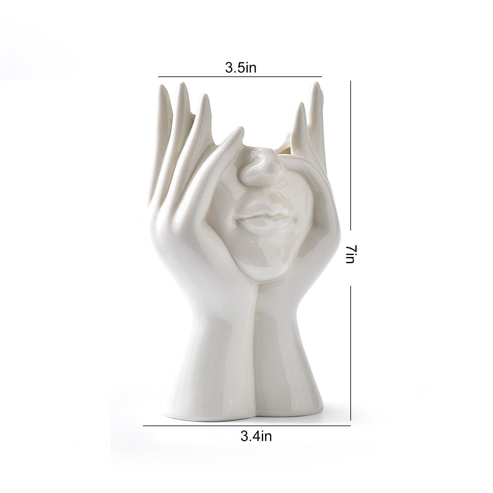 Shop 0 Height 17.7cm 7in Decoration desk accessories human face statue ceramic vase figurines for interior Figurine room decor statues and sculptures Mademoiselle Home Decor