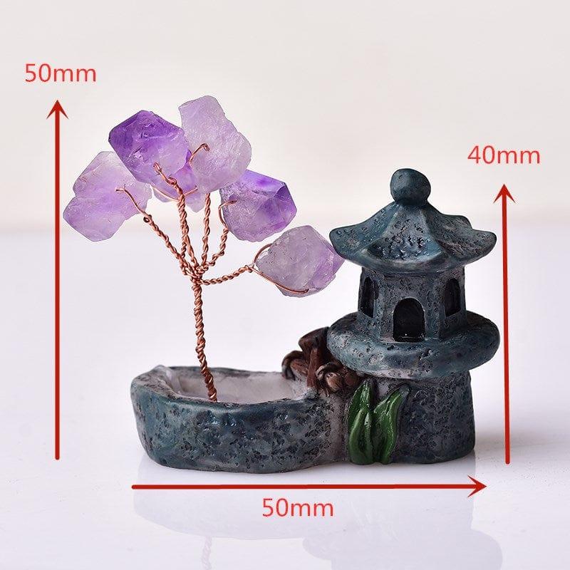 Shop 0 1PC Natural Amethyst Tree Crystal Quartz Mineral Ornaments Tree of Life Home Decoration Lucky tree Healing Pavilion Decorate Mademoiselle Home Decor