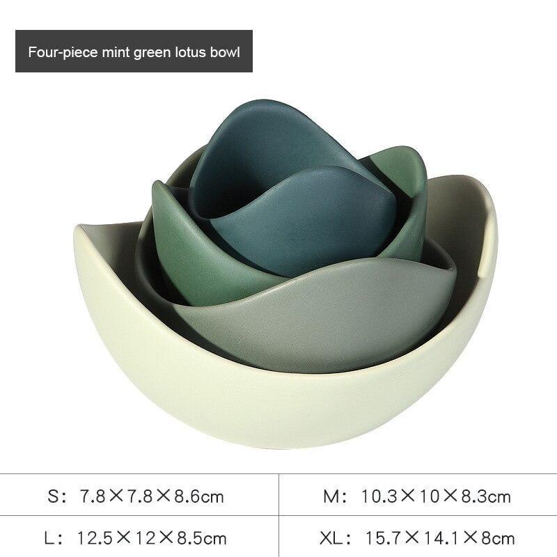 Shop 127838004 Green 4pcs Cordona Bowls Collection Mademoiselle Home Decor