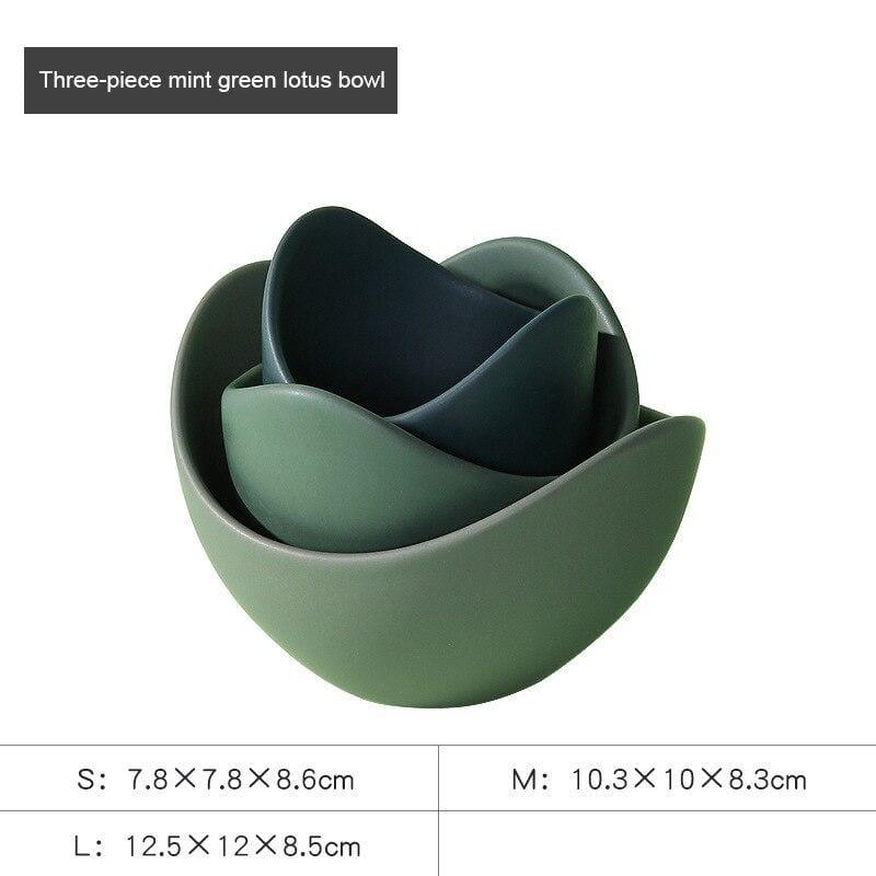 Shop 127838004 Green 3pcs Cordona Bowls Collection Mademoiselle Home Decor