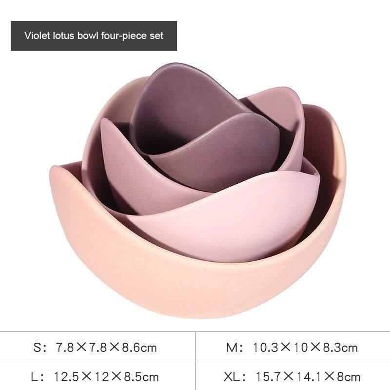 Shop 127838004 Pink 4pcs Cordona Bowls Collection Mademoiselle Home Decor