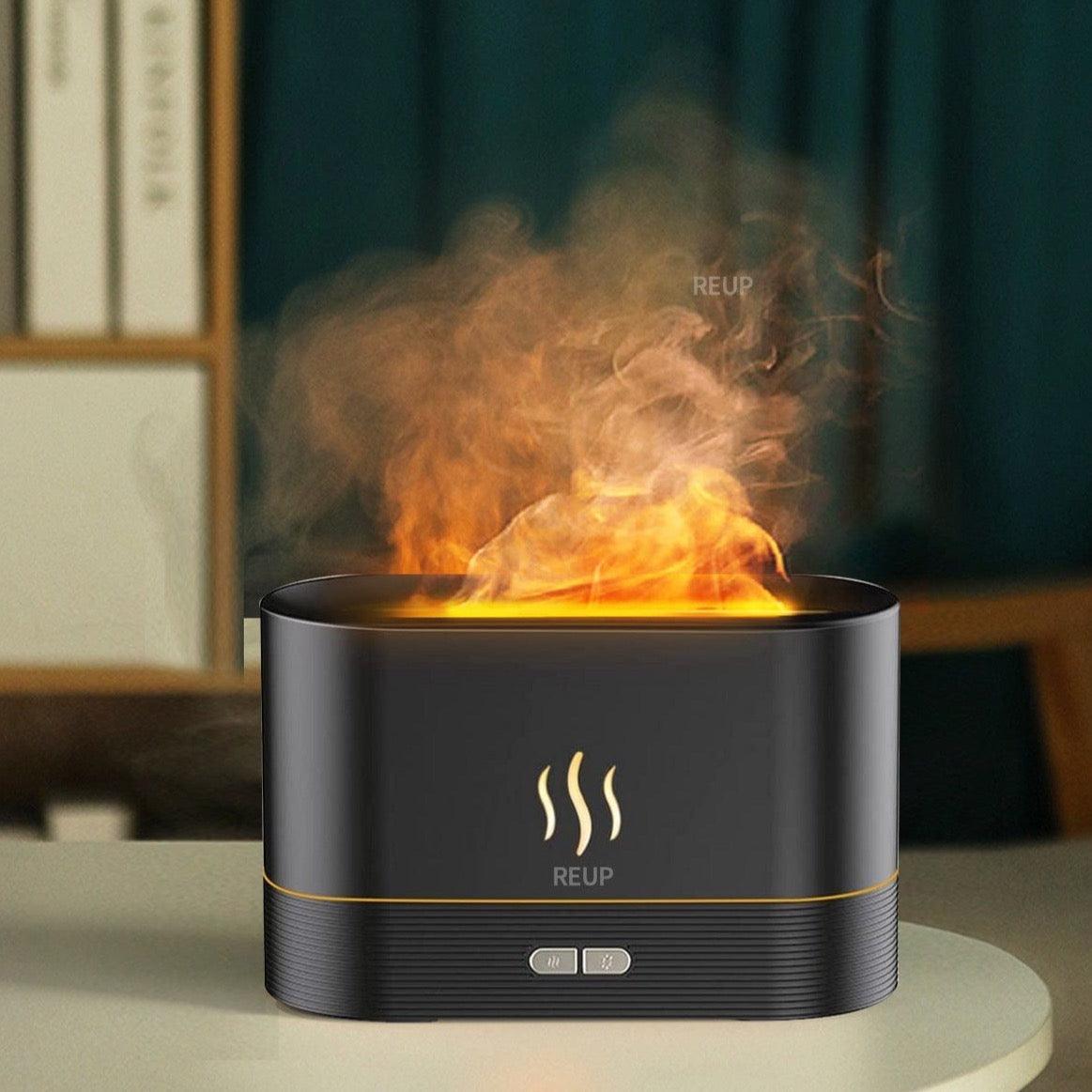 Shop 0 REUP Flame Aroma Diffuser Air Humidifier Ultrasonic Cool Mist Maker Fogger LED Essential Oil Jellyfish Difusor Fragrance Home Mademoiselle Home Decor