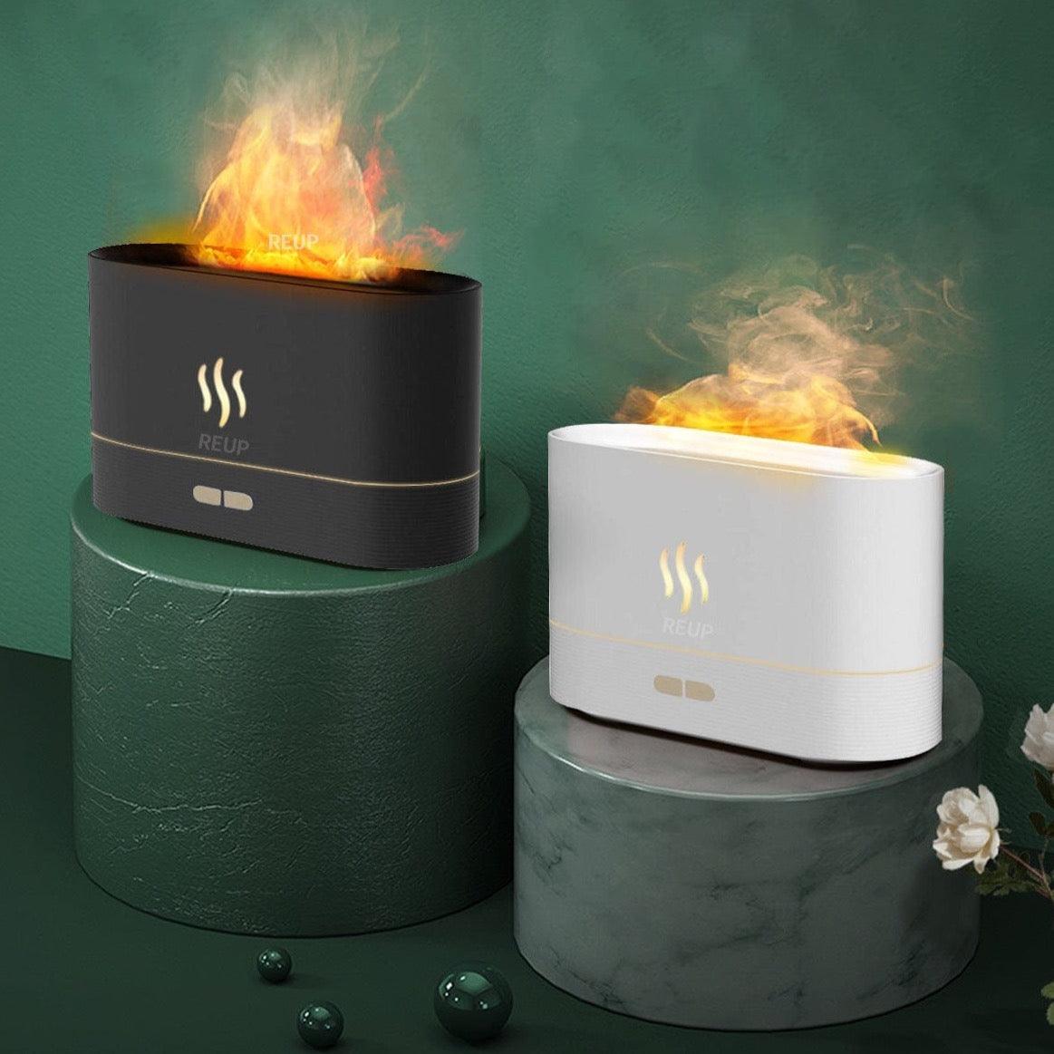 Shop 0 REUP Flame Aroma Diffuser Air Humidifier Ultrasonic Cool Mist Maker Fogger LED Essential Oil Jellyfish Difusor Fragrance Home Mademoiselle Home Decor