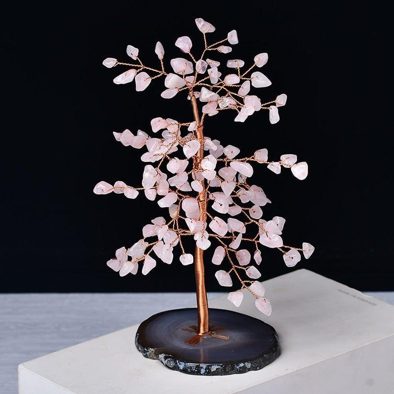 Shop 0 Rose Quartz / 1 piece Natural Amethyst Rose Quartz Tree of Life Rock Mineral Location Theory Reiki Healing Decora Home Tion DIY Gift MineralDecoration Mademoiselle Home Decor