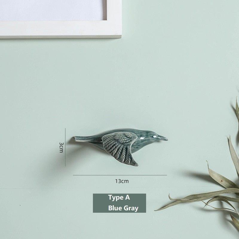 Shop 0 Type A-Blue Gray / China 3D Ceramic Birds Shape Wall Hanging Decorations Simple Home Decorations Accessories Decoracao Para Casa Wall Crafts Ornaments Mademoiselle Home Decor