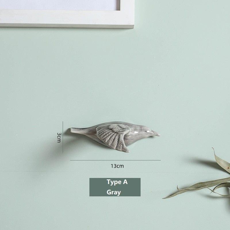 Shop 0 Type A-Gray / China 3D Ceramic Birds Shape Wall Hanging Decorations Simple Home Decorations Accessories Decoracao Para Casa Wall Crafts Ornaments Mademoiselle Home Decor
