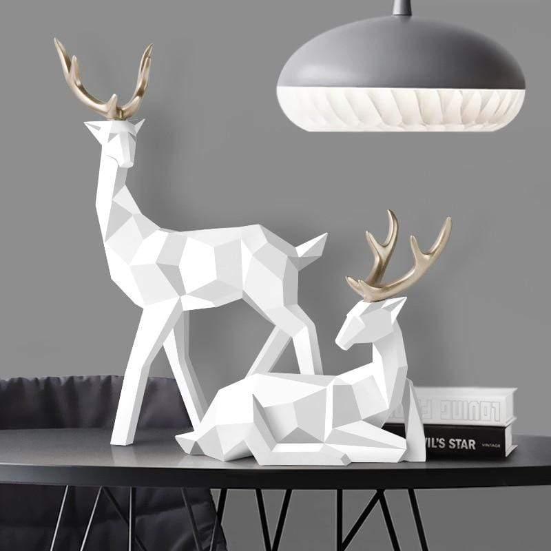 Shop 200044142 White Deer Sculpture Mademoiselle Home Decor