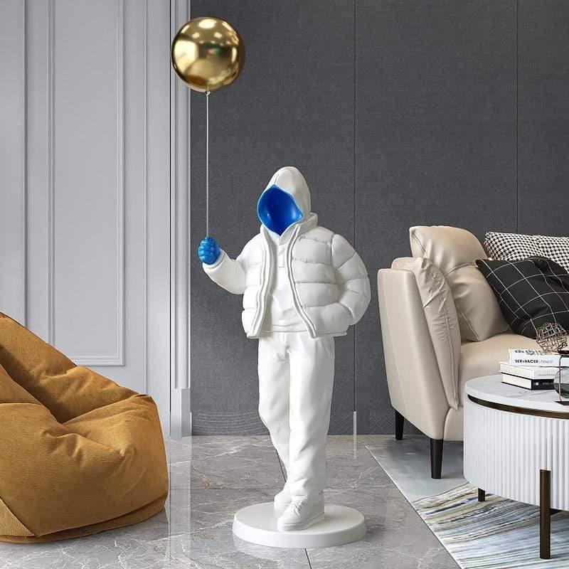 Shop 0 Nordic Style Originality Balloon Boy Floor Figure Statue Home Decoration Large Landing Living Room Decor Sculpture Figurine Mademoiselle Home Decor