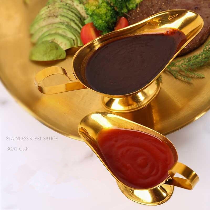 Shop 0 304 Sauce Dripless Lip Salt Spice Gravy Boat Kitchen Restaurant steak Sauce Lip Stainless Steel Sauce Boat Sauce Storage Box Mademoiselle Home Decor