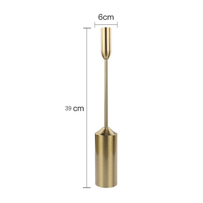Shop 0 F / China Metal Candlestick Holder Wedding Luxury Table Romantic Decorations New Year Party Pillar Candle Holder Gold Scandinavia Decor Mademoiselle Home Decor