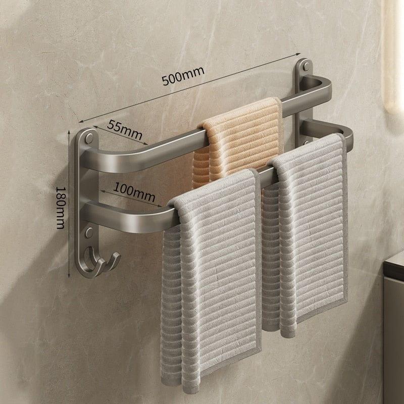 Shop 0 50cm Double Ernest Bathroom Towel Rack Mademoiselle Home Decor