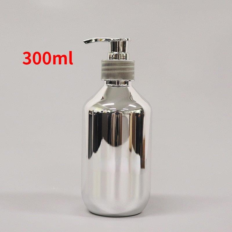 Shop 0 300ml Silver 500/300ml Silver Plating Soap Sanitizer Bottle Refillable Shampoo Shower Gel Soap Dispenser for Bathroom Kitchen Accessories Mademoiselle Home Decor