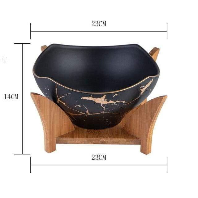 Shop Bowls Black / Regular Felise Salad Bowl Mademoiselle Home Decor