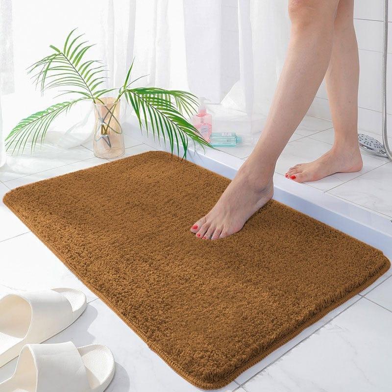 Shop 0 Mocha / Small Fleur Bath Mat Mademoiselle Home Decor